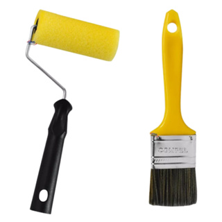 Pincel Trincha 2  + Rolinho Rolo Para Pintura 09cm - Compel em Oferta na Shopee