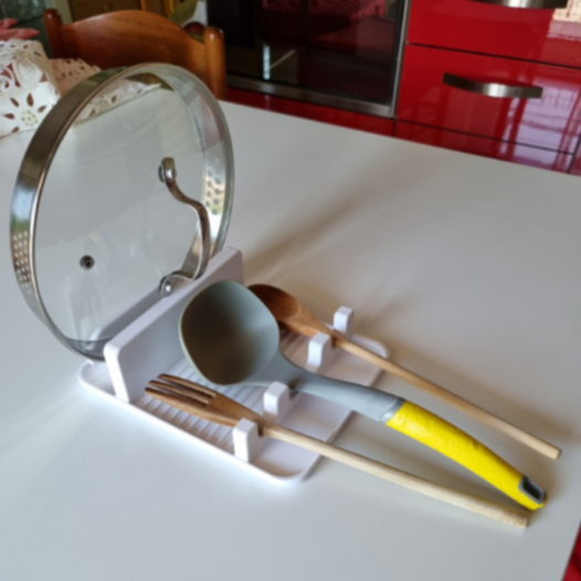 Suporte Organizador para Tampas e Talheres de Cozinha – Multifuncional, Ideal para Fogão