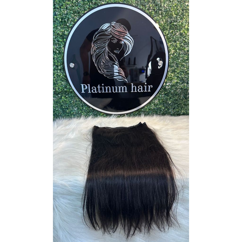 Aplique Tic Tac Cabelo Humano Natural   65cm 120 Gramas(LEIA A DESCRIÇAO) em Oferta na Shopee