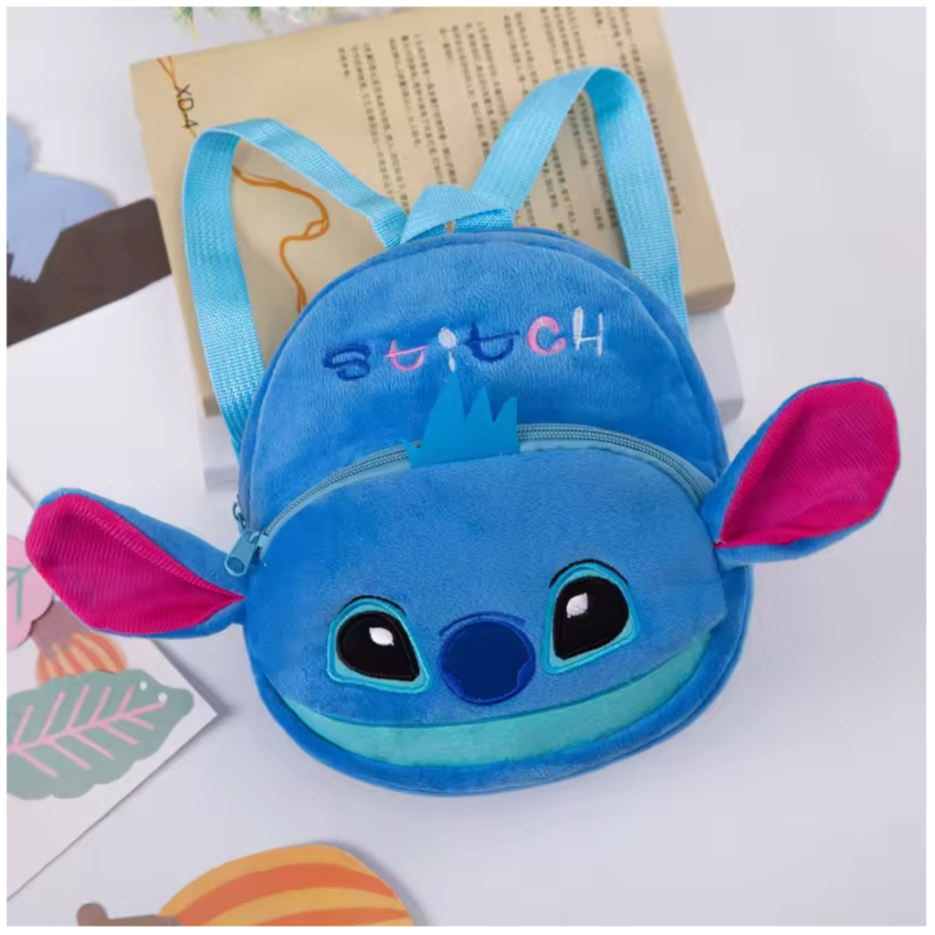 Mini Mochila Infantil Stitch Azul 421 - Super Fofa