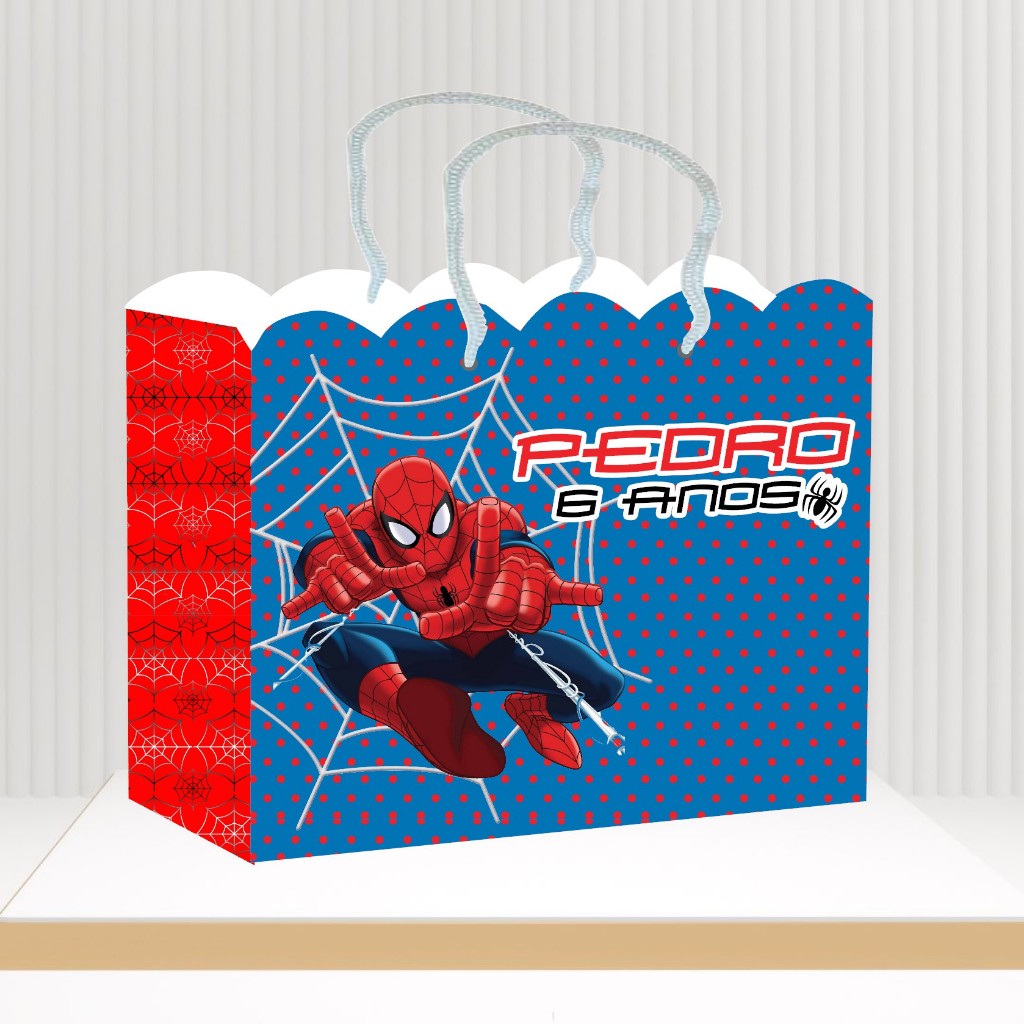 Sacolinha Personalizada Homem Aranha vários modelos lembrancinha aniversário guloseimas surpresa