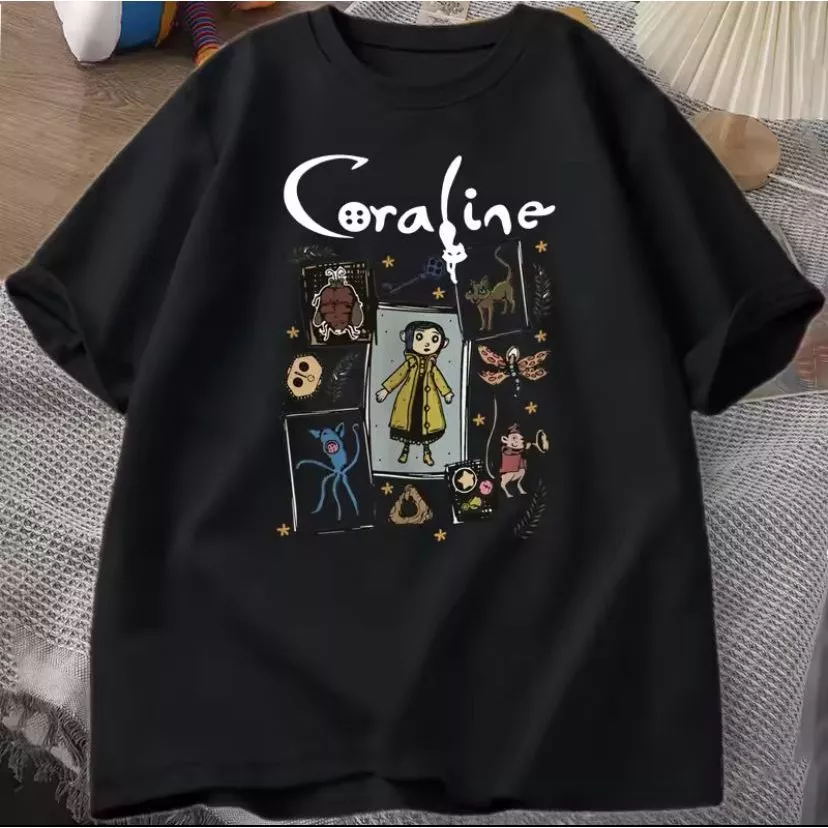 Camiseta Caroline Filme Unissex Animada Vintage Estilo Casual Pop