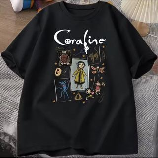 Camiseta Caroline Filme Unissex Animada Vintage Estilo Casual Pop