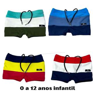 Sunga Infantil Boxer Moda Praia Tricolor Proteção UV em Oferta na Shopee