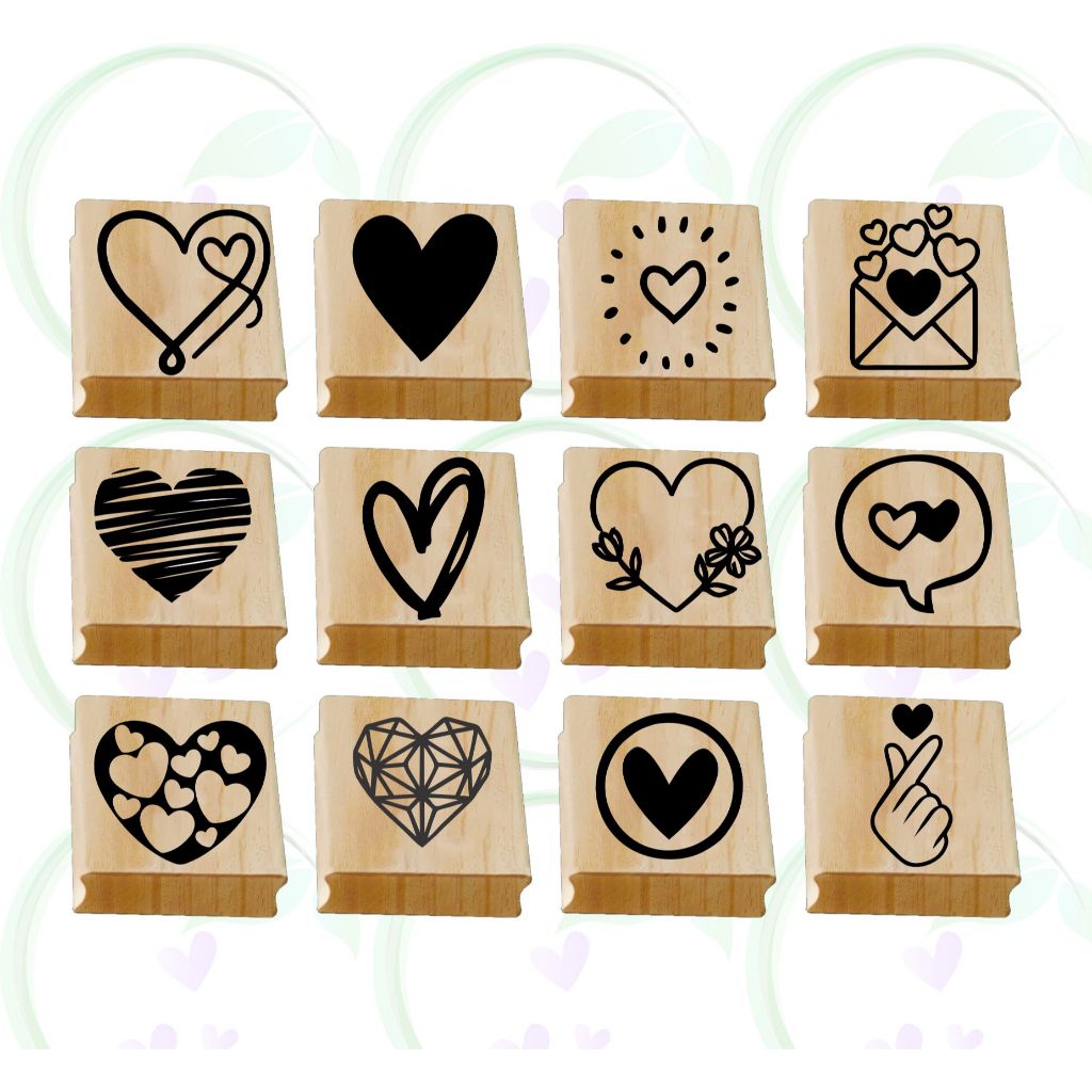 Carimbos  Coração Para Embalagens Tags, Caixas