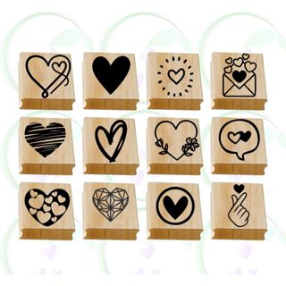 Carimbos  Coração Para Embalagens Tags, Caixas em Oferta na Shopee