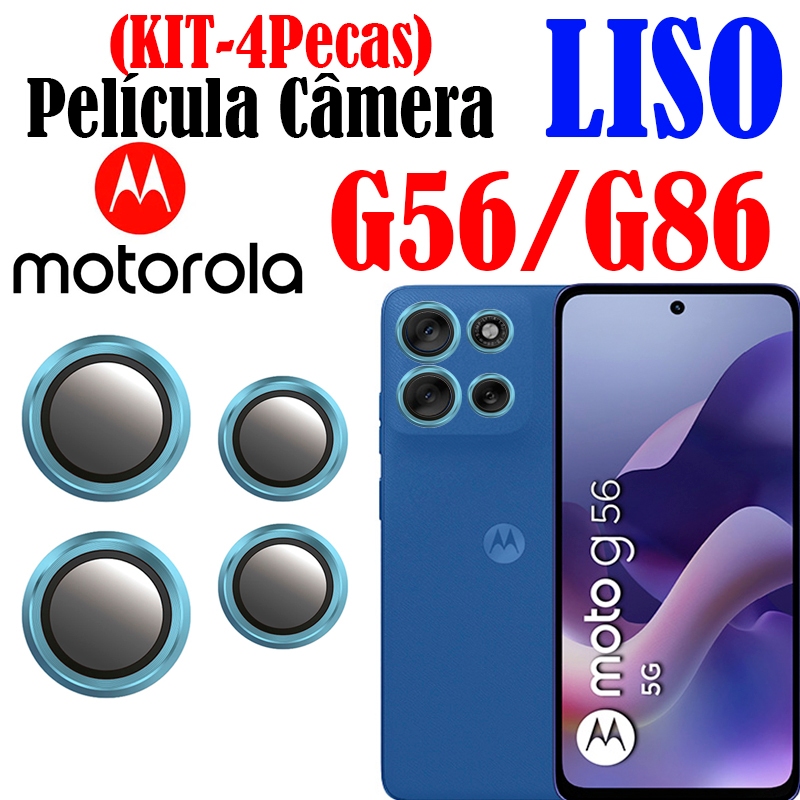 KIT(4*Pecas)Película Câmera Liso G56/G86 Motorola Com Anel De Metal Protetors Lentes Vidro Temperado Anti Risco em Oferta na Shopee