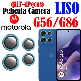 KIT(4*Pecas)Película Câmera Liso G56/G86 Motorola Com Anel De Metal Protetors Lentes Vidro Temperado Anti Risco em Oferta na Shopee