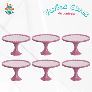 KIT COM 6 MEDIA CAKE PARA ANIVERSARIO DECORAÇÃO FESTA INFANTIL BOLO E DOCES - VÁRIAS CORES em Oferta na Shopee