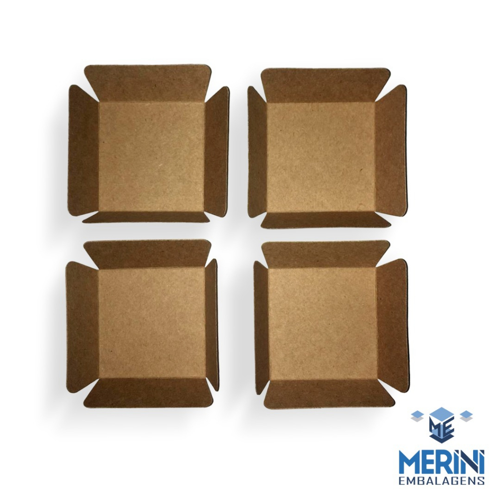 100 UNI - FORMINHA BROWNIE KRAFT 5.7 x 5.7 Cm em Oferta na Shopee