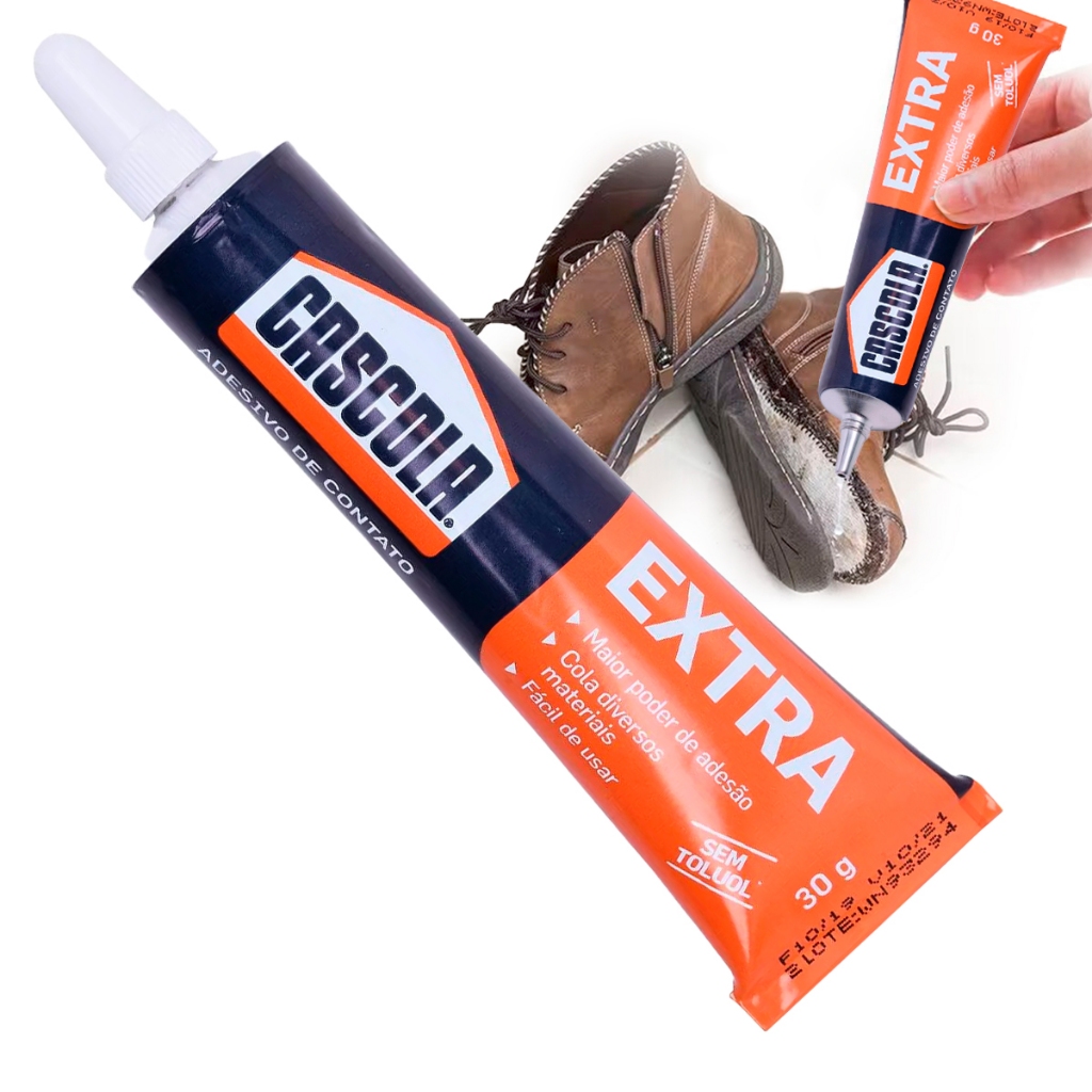 Cola de Sapateiro Cascola Extra 30g Sem Toluol Contato Couro MDF Borracha Resistência Água em Oferta na Shopee