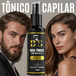 Tônico Capilar Acelerador Crescimento e Antiqueda Cabelo, Barba, Sobrancelha