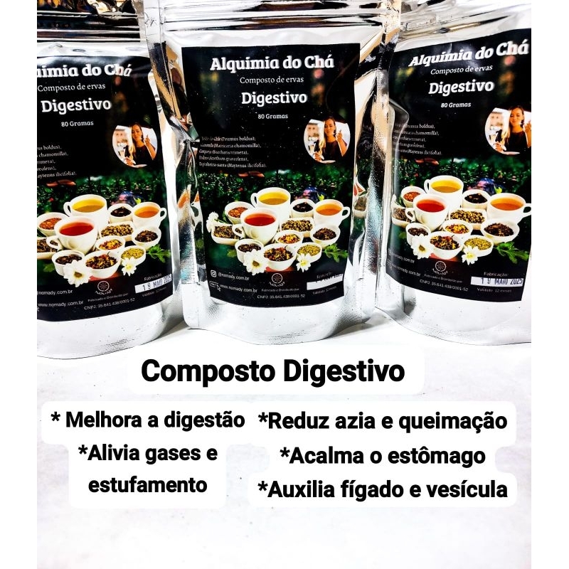 Chá Digestivo Natural | Boldo-do-Chile, Camomila, Carqueja | 80g de Ervas Secas para Infusão