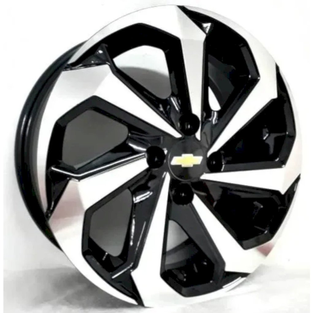 Kit 4 Rodas Aro 13 4x100 GM Chevrolet Celta Monza Corsa Classic Preto Diamantado Bicos de Brinde k71 — imagem 2 de 2
