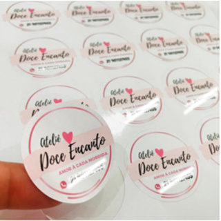 240 Adesivos Personalizados - Etiquetas com sua Logo em Oferta na Shopee
