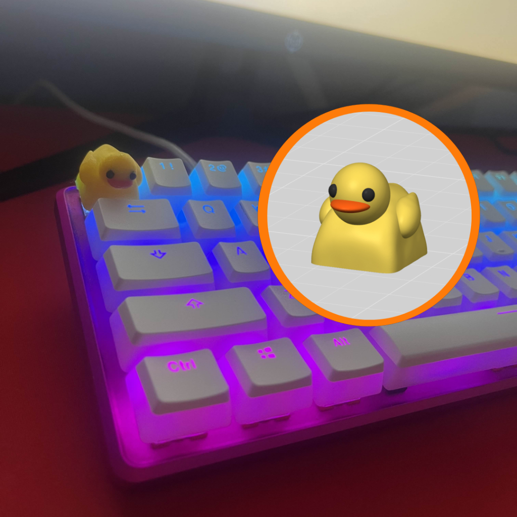 Kit 5/10/15 Keycaps de Patinho para Teclado Mecânico Keycaps Customizadas Personalizadas