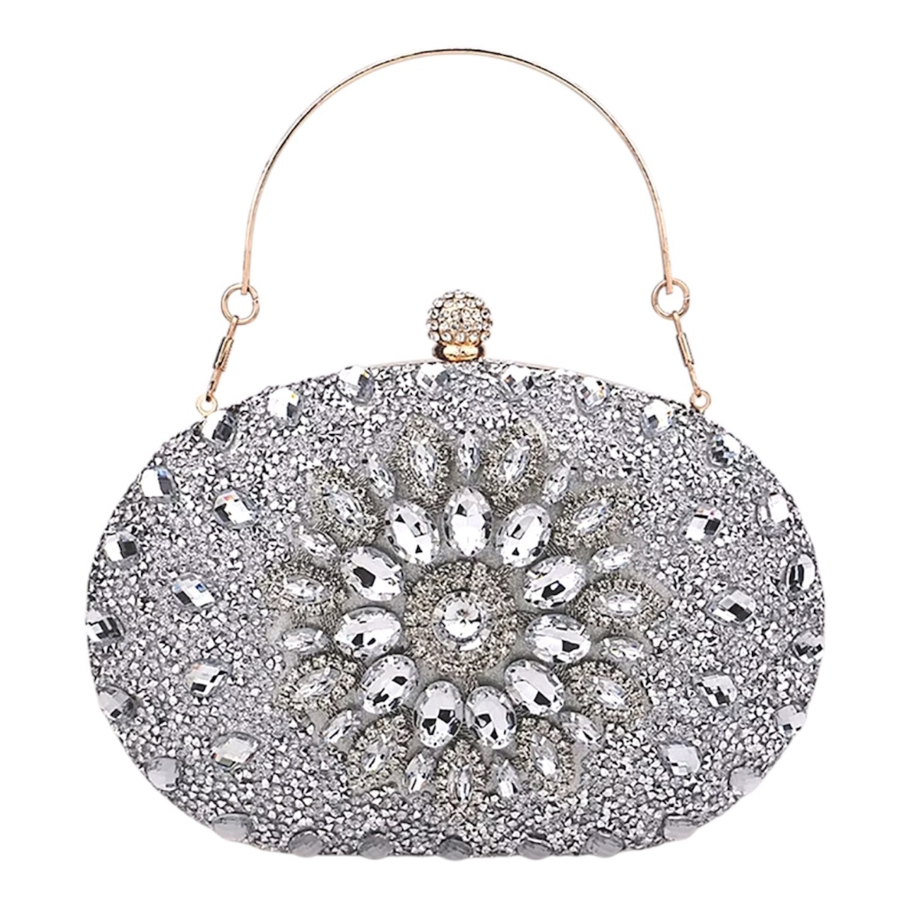 Bolsa De Festa Clutch Pedras Madrinhas Casamentos Formaturas — imagem 2 de 2