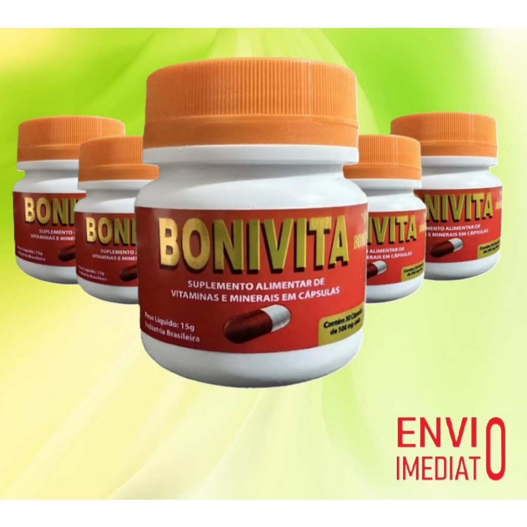 Bonivita Kit 5 Potes 30 Capsulas 100% Original Premium