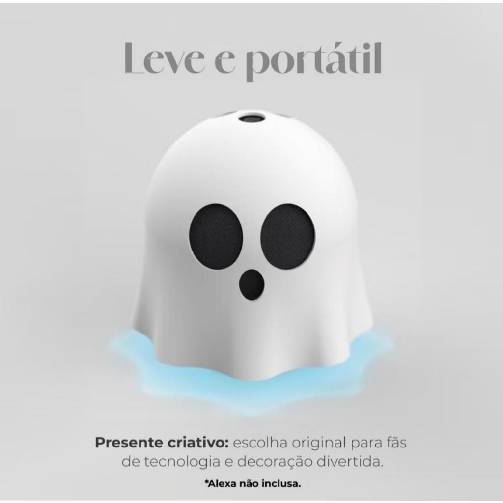Suporte Alexa Echo Dot 4 e 5 Geração em Formato de Fantasma Suporte de Mesa Enfeite Decoração