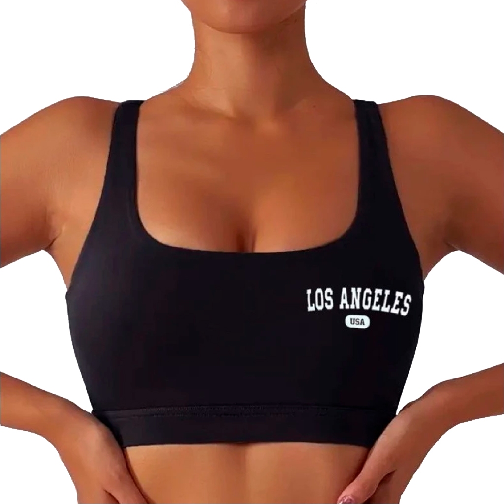 Top Fitness Feminino para Malhar Moda Academia nadador sem bojo fit