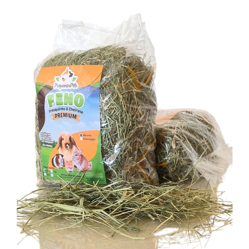 2kg Feno Super Premium Verdinho Para Coelhos, Porquinhos Da Índia, Gerbil, Hamster