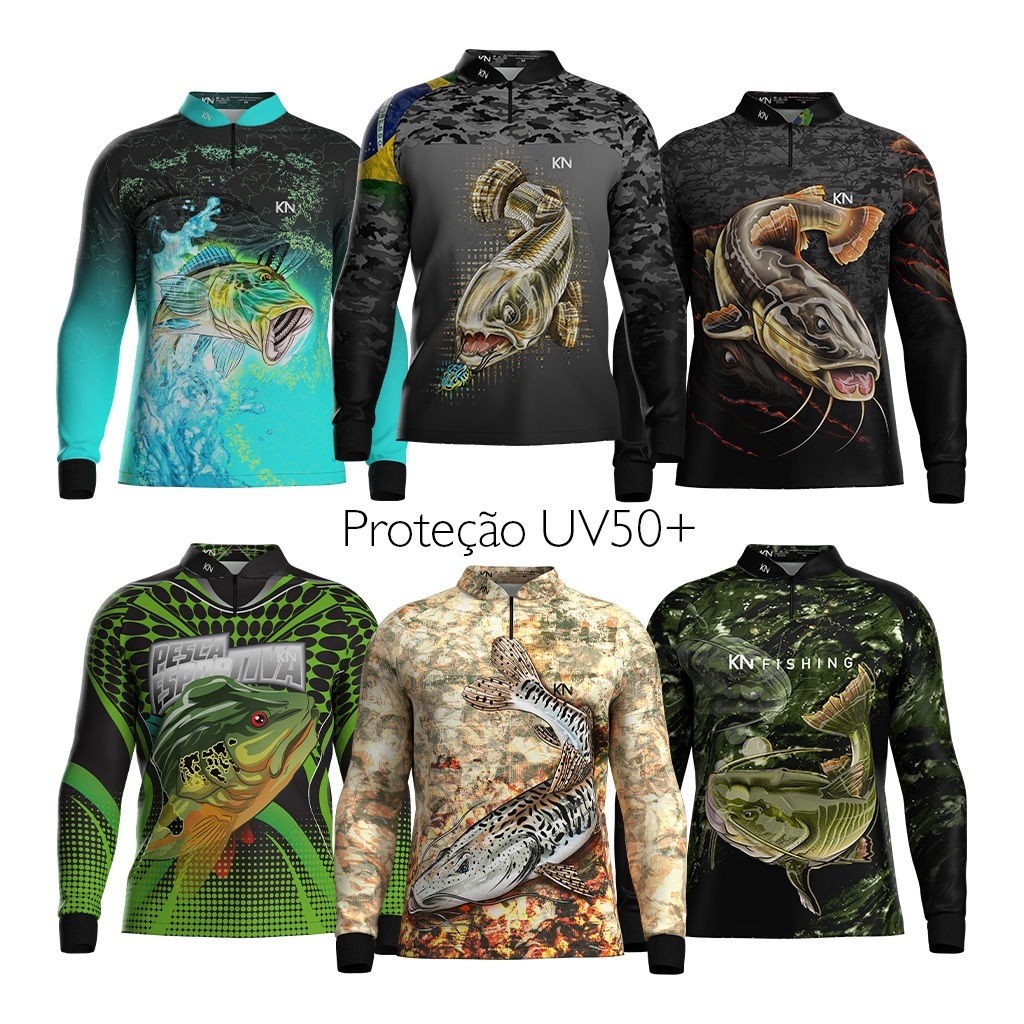 Camiseta de Pesca DRY SOFT Proteção Solar UV50 Masculino em Oferta na Shopee