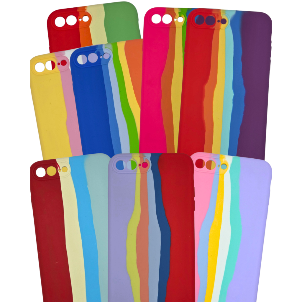 Capinha Capa Silicone CSLIP78P Para Celular iPhone 7 e 8 Plus Apple Resistente Colorido Segura
