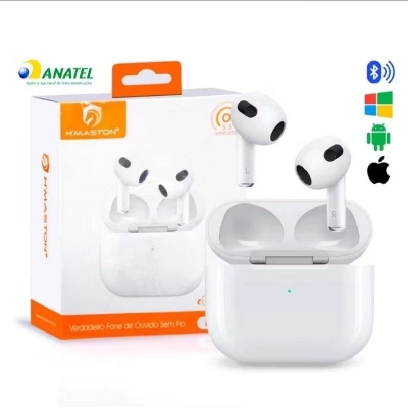 H'maston RS-20 Fone De Ouvido Bluetooth 5.4 Sem Fio Wireless In-ear Com Microfone 30 mah 5 Hora