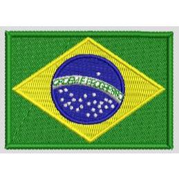Patch Bandeira do Brasil ou estados brasileiros com Velcro ou termocolante para fixação Bordada