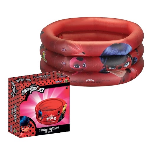 Piscina Inflável Vermelha Infantil 38 l Miraculous Bestway