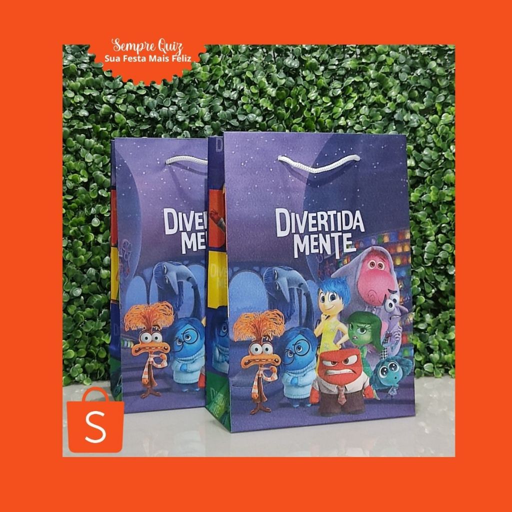 SACOLA DE PAPEL DIVERTIDAMENTE SACOLINHA PARA DOCE DIVERTIDAMENTE SACOLINHA PERSONALIZADA DIVERTIDAMENTE