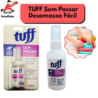Tuff Sem Passar Desamassa Fácil 60 ML Spray Para Viagem Neutraliza Revitaliza e Perfuma