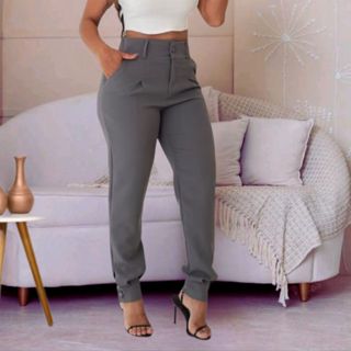 Calça Cenoura Alfaiataria Feminina – Elegância, Conforto e Estilo em um Só Look em Oferta na Shopee