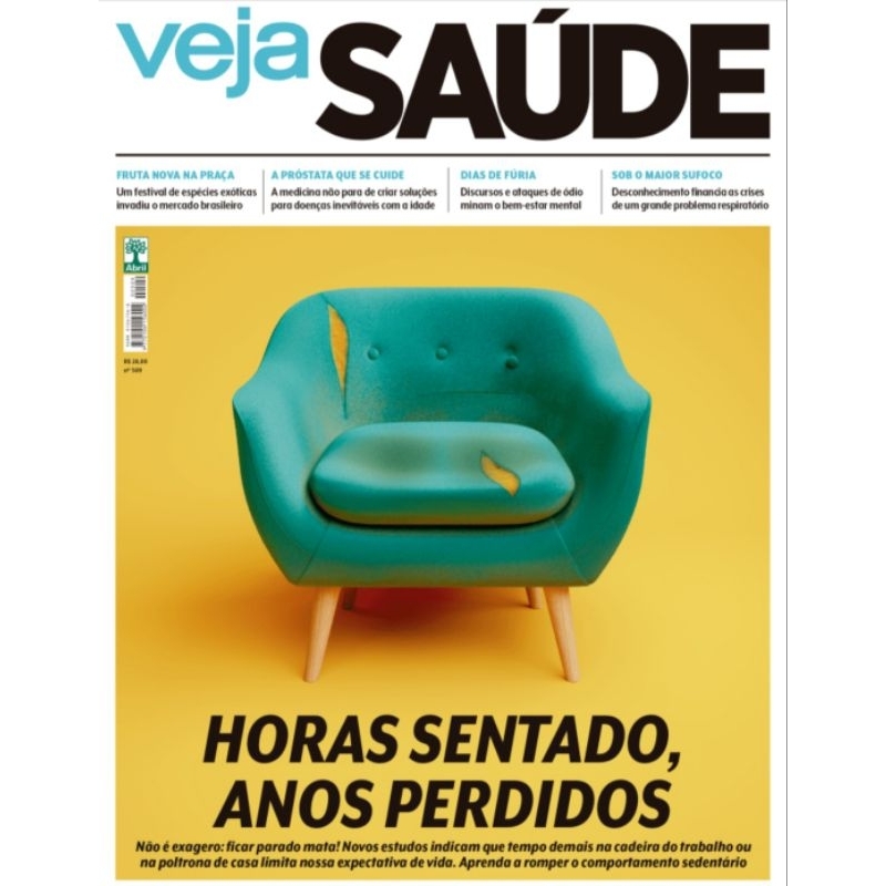 Revista Veja Saúde n° 509 - Novembro 2024 - Editora Abril - Horas Sentado, Anos Perdidos