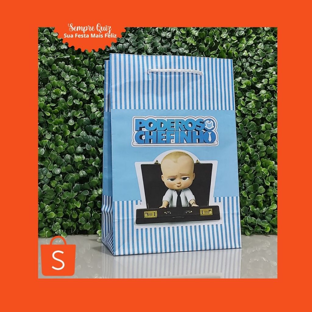 SACOLA DE PAPEL PODEROSO CHEFINHO SACOLINHA PARA PODEROSO CHEFINHO CARROS SACOLINHA PERSONALIZADA PODEROSO CHEFINHO