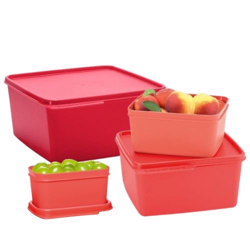 KIT 4 PEÇAS BASIC LINE 2,5L + 1,2L + 500ML + 160ML - TUPPERWARE