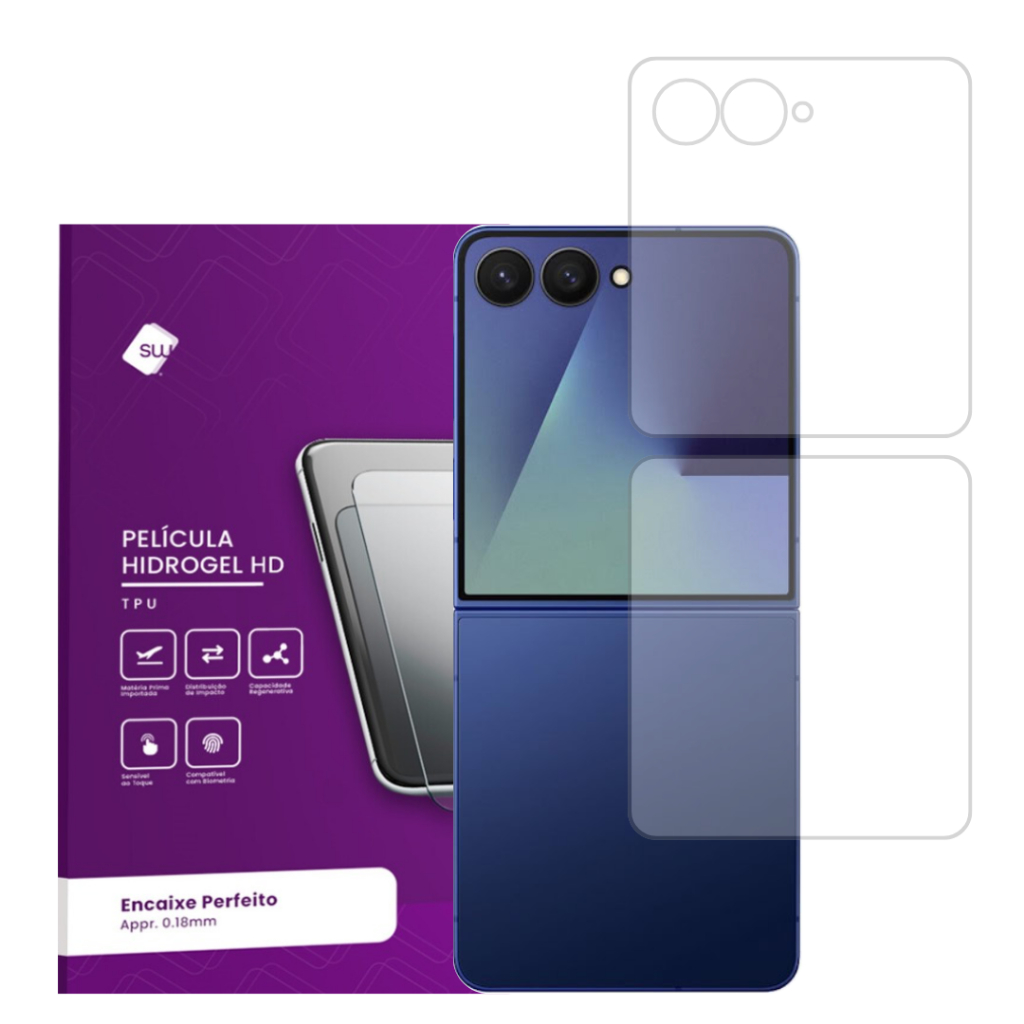 Película Hydrogel Hd Traseira Para Galaxy Z Flip 7 5g / Z Flip 7 Fe