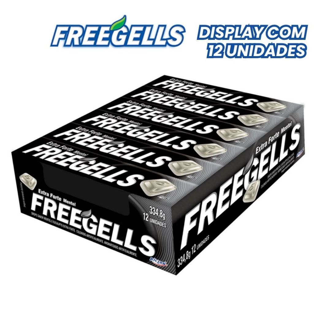 Drops Freegells Extra Forte Display com 12 Unidades em Oferta na Shopee