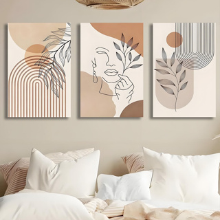 Kit 3 Quadros Decorativos Boêmio Minimalista Instalação Sem Furos 120x60cm  Decorar Sala Quarto Escritório​ em Oferta na Shopee