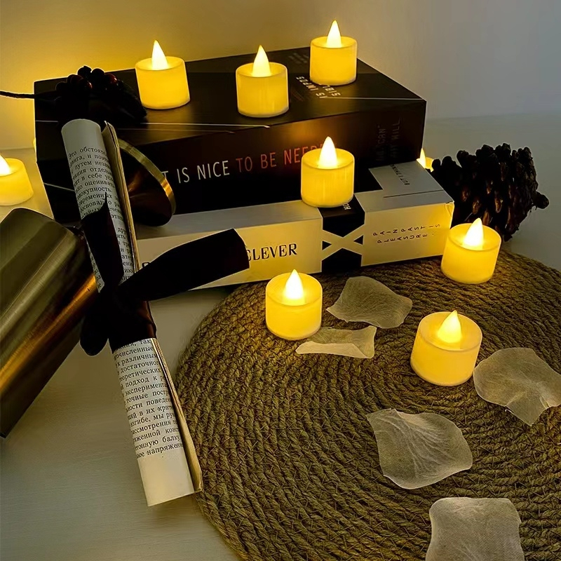 72 Led Produtos Eletrônicos Com Velas Amarelas Para DecoraçãO/ReuniõEs/Festas