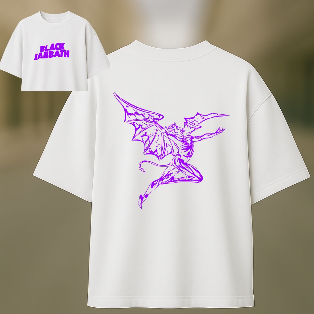 Camiseta Oversized Black Sabbath  Fã de Rock Clássico  Rock Anos 70 T-shirt Black Sabbath Unissex