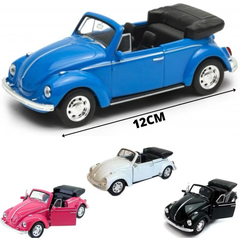 Miniatura fusca conversivel abre as portas original em metal