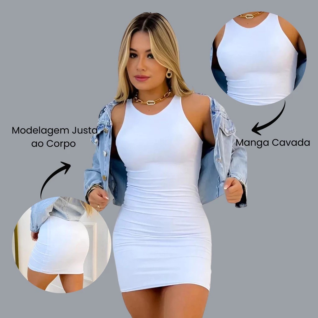 Vestido Curto Tubinho Feminino Zara Básico no Suplex Premium  Forrado Super Elegante Moda Verão. em Oferta na Shopee