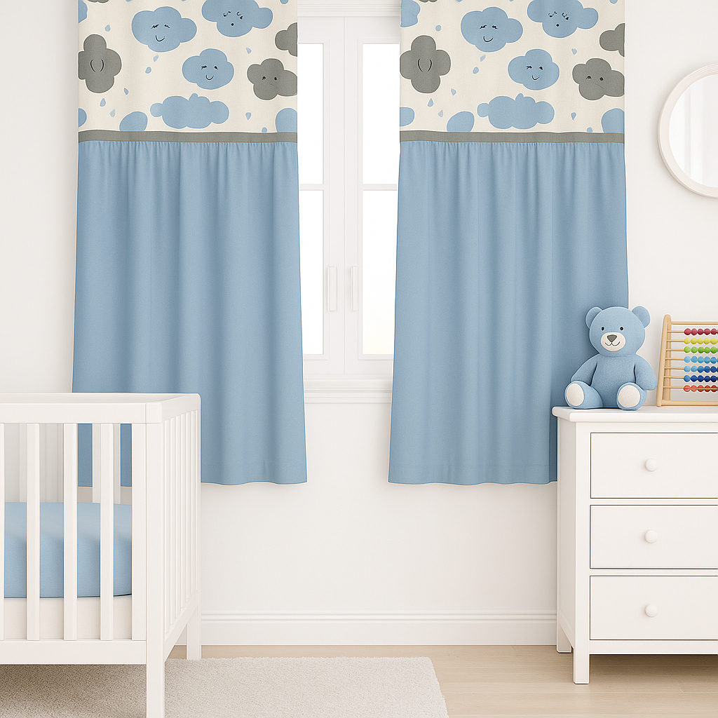 Cortina Estampada para Quarto Infantil – Transforme o Espaço com Amor