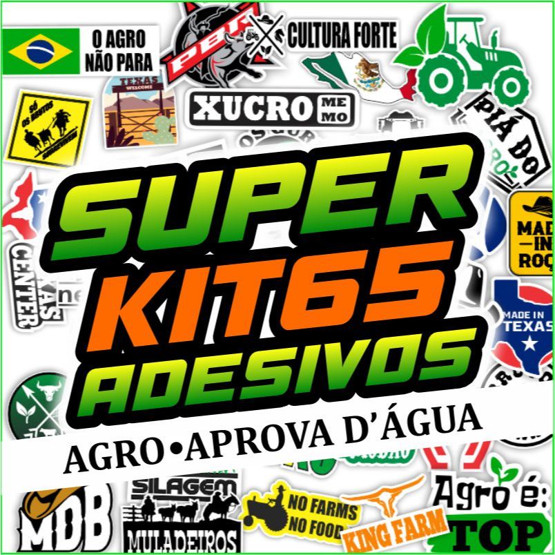 Kit 65 Adesivos Sticker Agro Cowboy Chimarrão Tereré Teris Made in Roça Bruto Variados