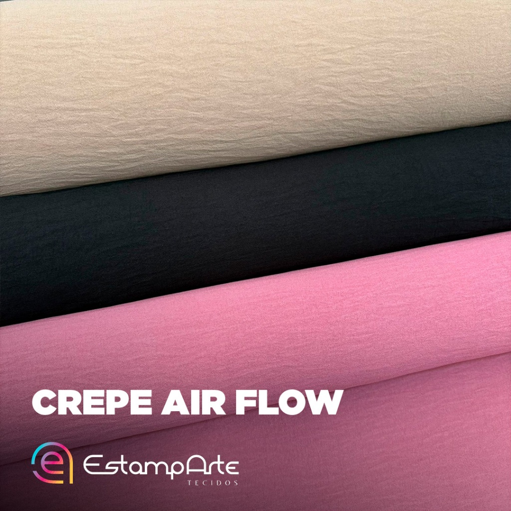 Tecido Crepe Duna Air Flow Artesanato Moda Feminina Vestido Blusa Conjunto Não Amarrota