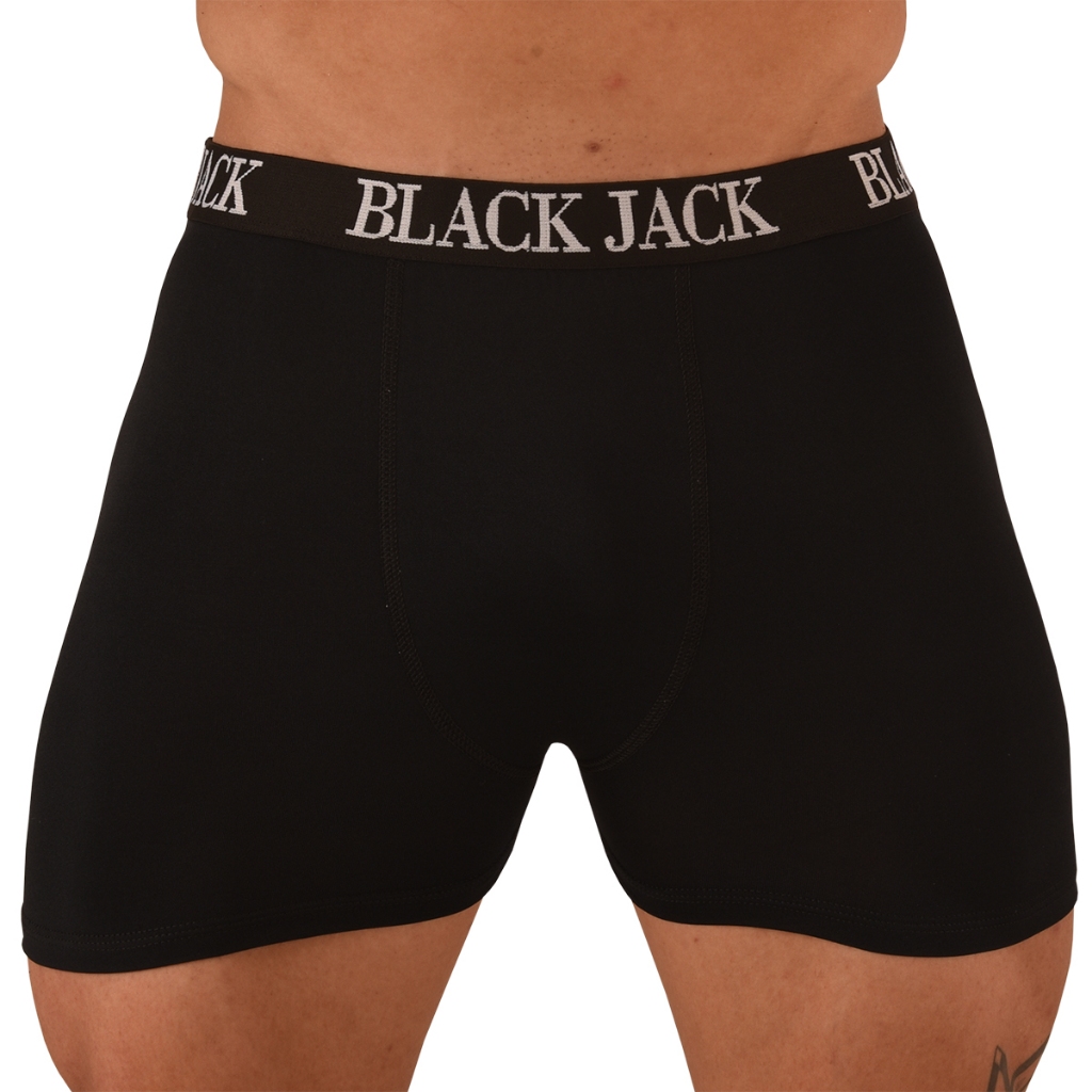 Kit 05 Cuecas Boxer Masculino Microfibra Adulto Black Lisas