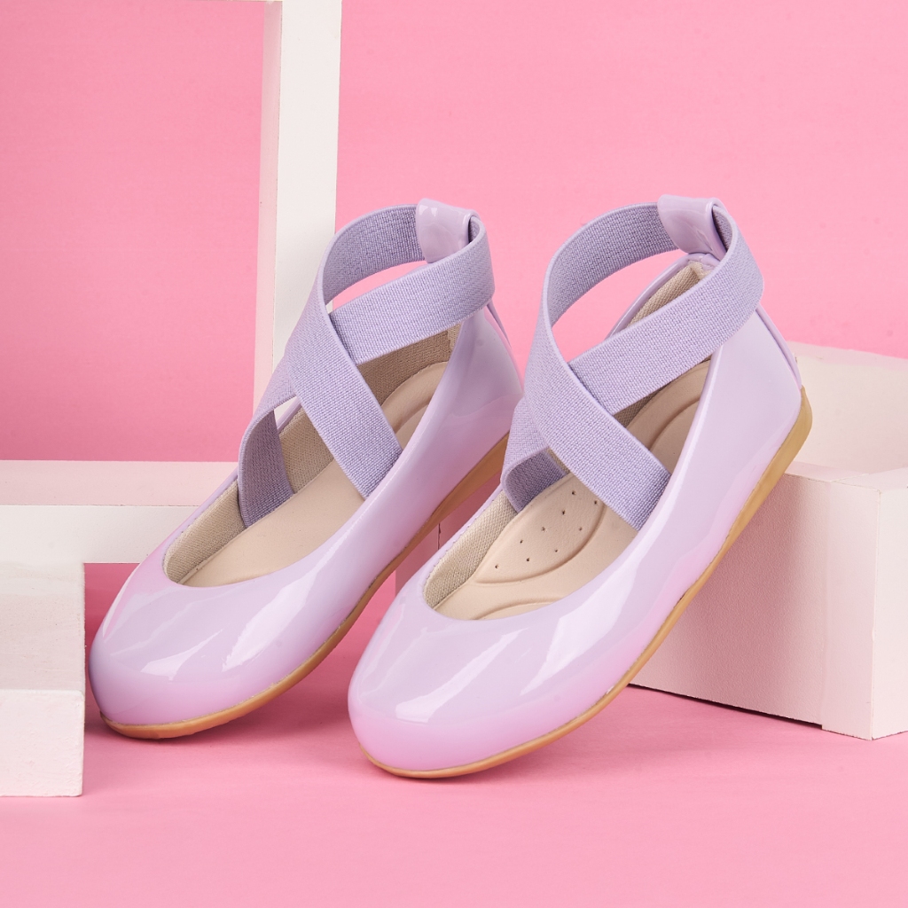 Sapatilha Infantil Elástico Verniz Lavanda Menina Bailarina Moda Blogueirinha Festa Passeio em Oferta na Shopee