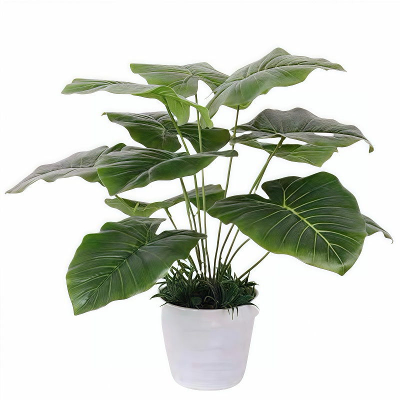 Planta artificial de 12 folhas costela de Adão toque real