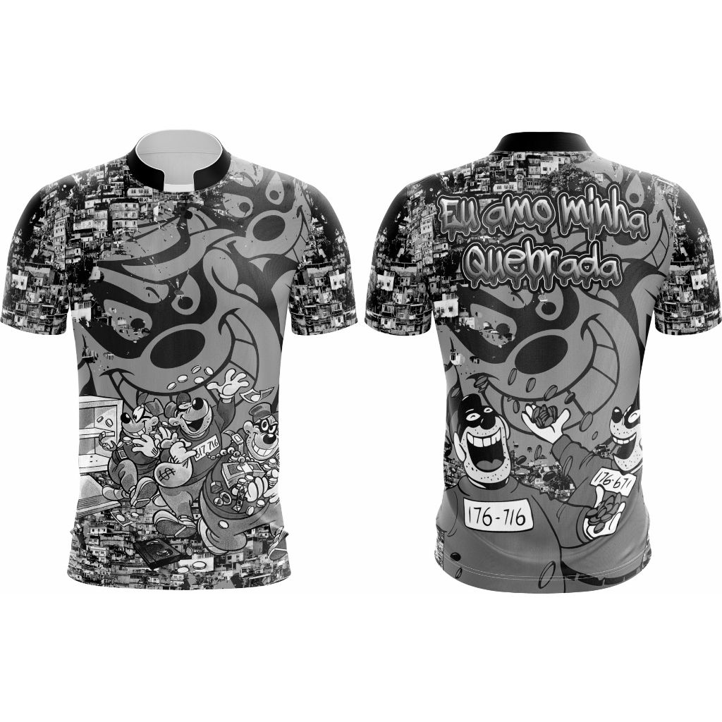 Camisa Camiseta Masculina Quebrada Favela Time Irmão Metralha